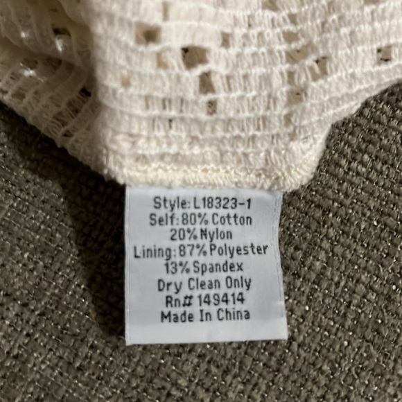 JOHNNY WAS The Classic Betty Blouse Floral Pattern Lace w Cami Cream New W Tags - Picture 9 of 14